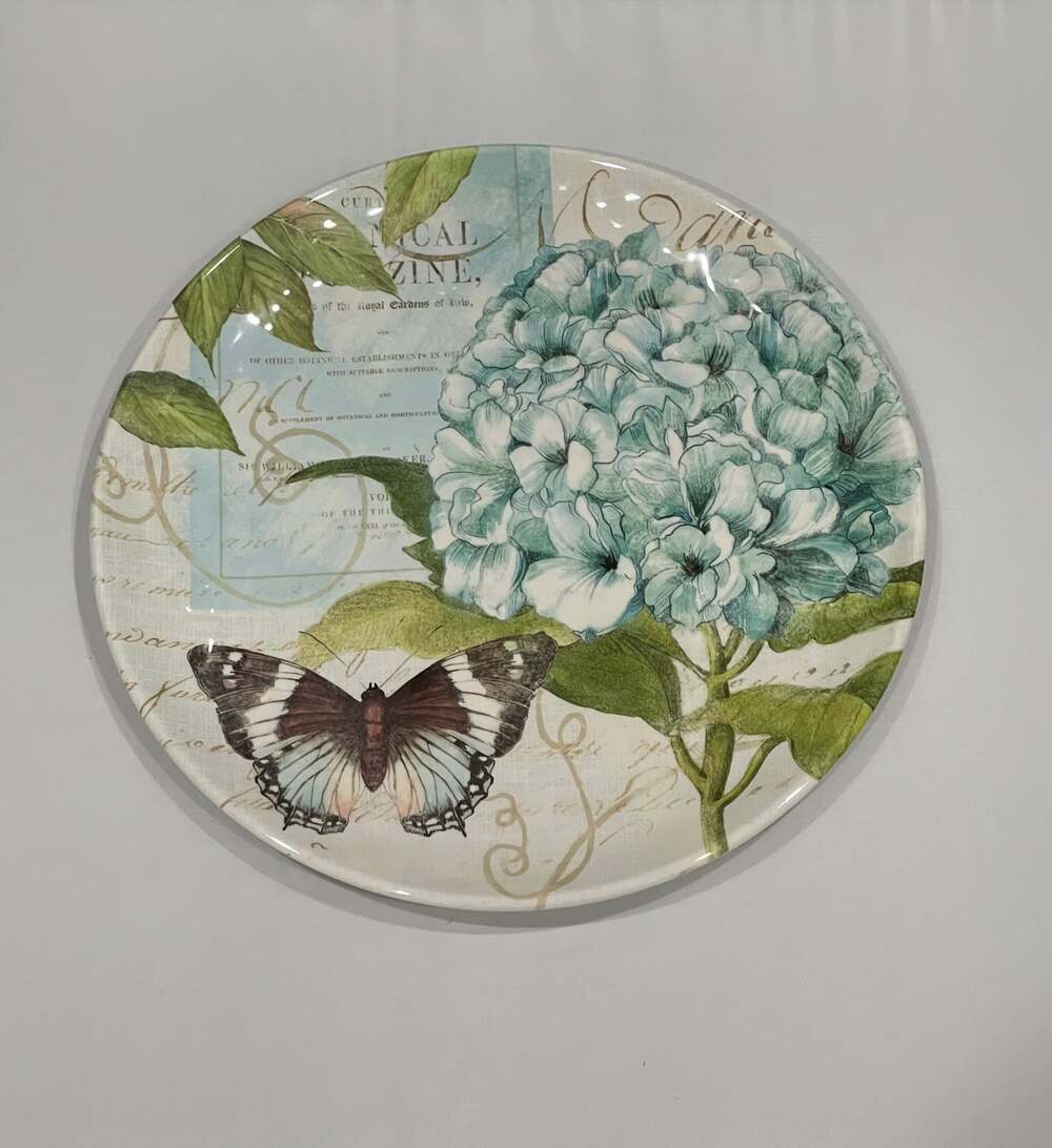 Certified International Hydrangea Garden Round Plate